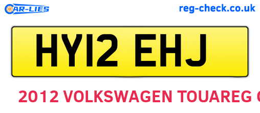 HY12EHJ are the vehicle registration plates.