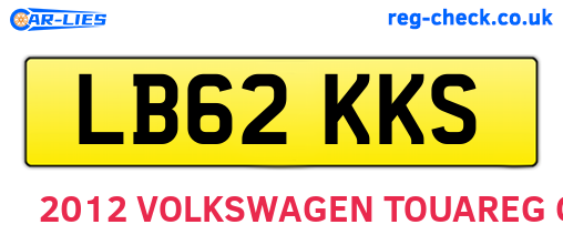 LB62KKS are the vehicle registration plates.