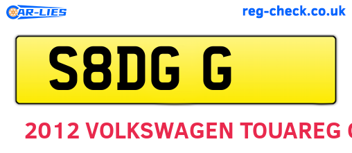 S8DGG are the vehicle registration plates.