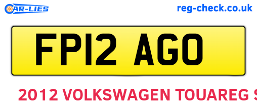 FP12AGO are the vehicle registration plates.
