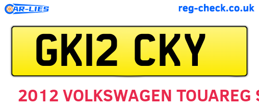 GK12CKY are the vehicle registration plates.
