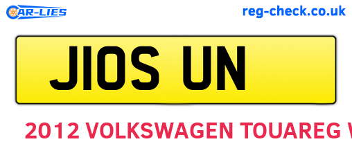 J10SUN are the vehicle registration plates.