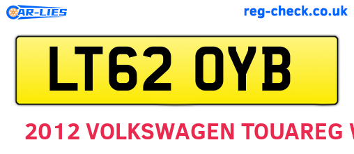 LT62OYB are the vehicle registration plates.