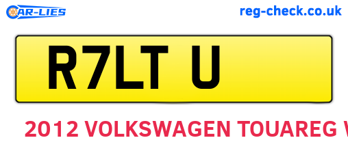 R7LTU are the vehicle registration plates.