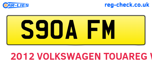 S90AFM are the vehicle registration plates.