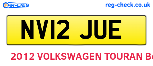 NV12JUE are the vehicle registration plates.