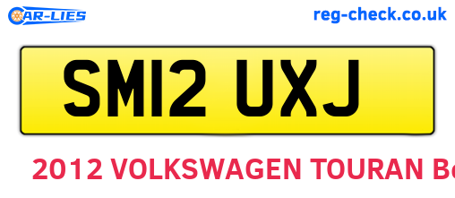 SM12UXJ are the vehicle registration plates.