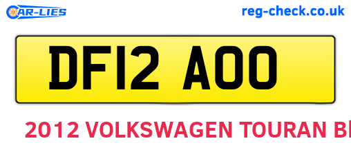 DF12AOO are the vehicle registration plates.