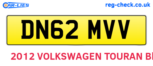 DN62MVV are the vehicle registration plates.