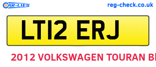 LT12ERJ are the vehicle registration plates.