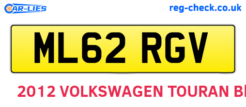 ML62RGV are the vehicle registration plates.