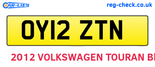 OY12ZTN are the vehicle registration plates.