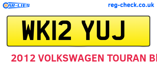 WK12YUJ are the vehicle registration plates.