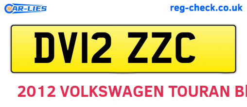 DV12ZZC are the vehicle registration plates.