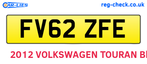 FV62ZFE are the vehicle registration plates.
