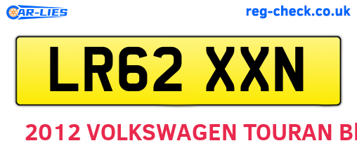 LR62XXN are the vehicle registration plates.