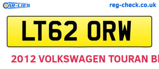 LT62ORW are the vehicle registration plates.