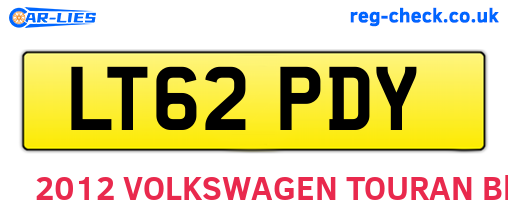 LT62PDY are the vehicle registration plates.