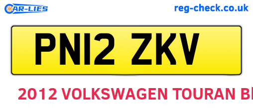 PN12ZKV are the vehicle registration plates.