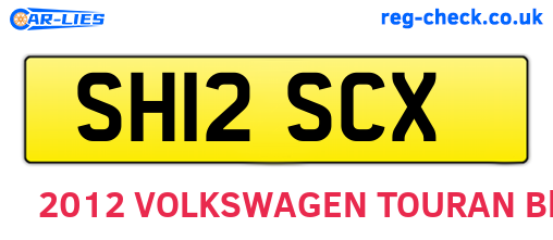 SH12SCX are the vehicle registration plates.