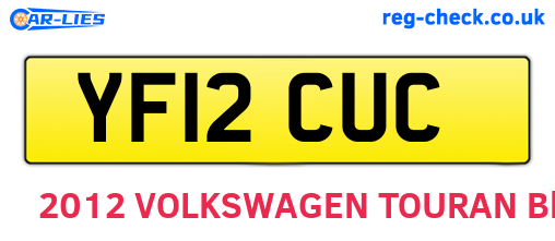 YF12CUC are the vehicle registration plates.