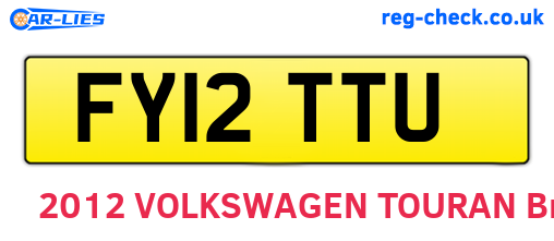 FY12TTU are the vehicle registration plates.
