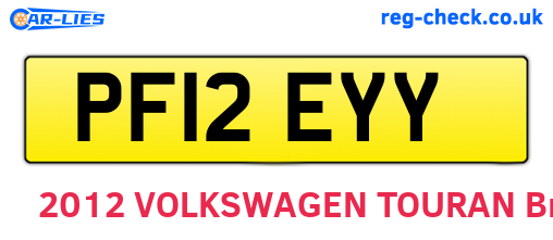 PF12EYY are the vehicle registration plates.