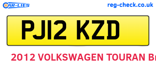 PJ12KZD are the vehicle registration plates.