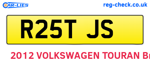 R25TJS are the vehicle registration plates.