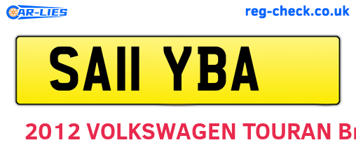 SA11YBA are the vehicle registration plates.