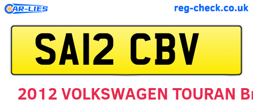 SA12CBV are the vehicle registration plates.