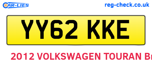 YY62KKE are the vehicle registration plates.