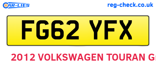FG62YFX are the vehicle registration plates.