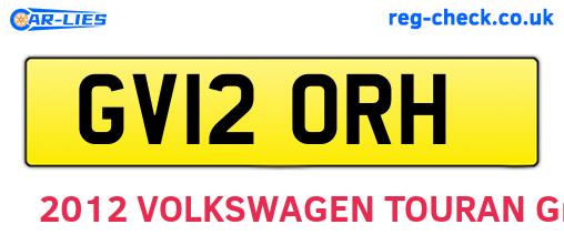 GV12ORH are the vehicle registration plates.