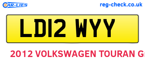 LD12WYY are the vehicle registration plates.