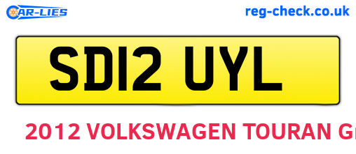 SD12UYL are the vehicle registration plates.