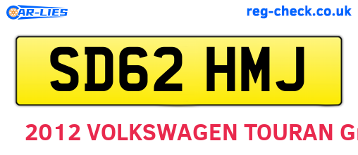 SD62HMJ are the vehicle registration plates.