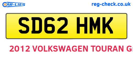 SD62HMK are the vehicle registration plates.