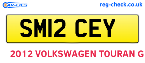 SM12CEY are the vehicle registration plates.