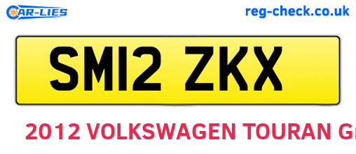 SM12ZKX are the vehicle registration plates.