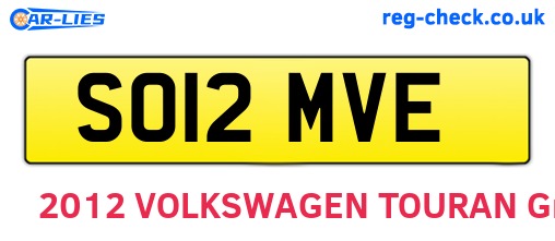 SO12MVE are the vehicle registration plates.