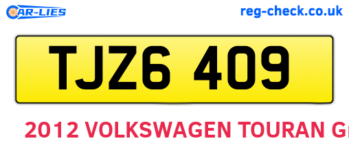TJZ6409 are the vehicle registration plates.