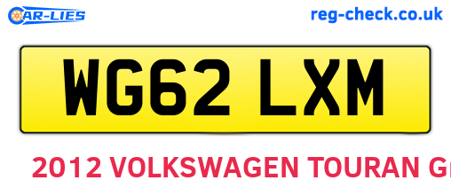 WG62LXM are the vehicle registration plates.