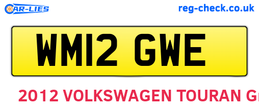 WM12GWE are the vehicle registration plates.