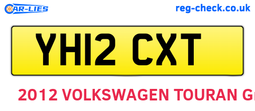 YH12CXT are the vehicle registration plates.
