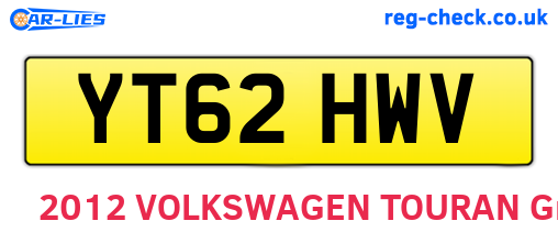 YT62HWV are the vehicle registration plates.