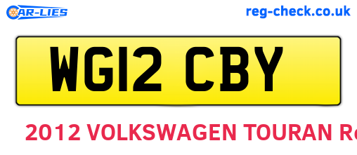WG12CBY are the vehicle registration plates.