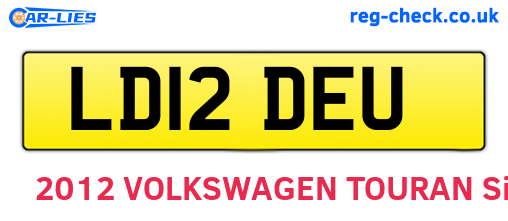 LD12DEU are the vehicle registration plates.