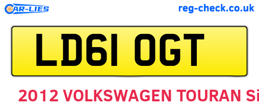 LD61OGT are the vehicle registration plates.