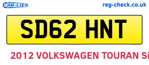 SD62HNT are the vehicle registration plates.
